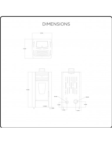 Stufa a pellet aria  12 kw