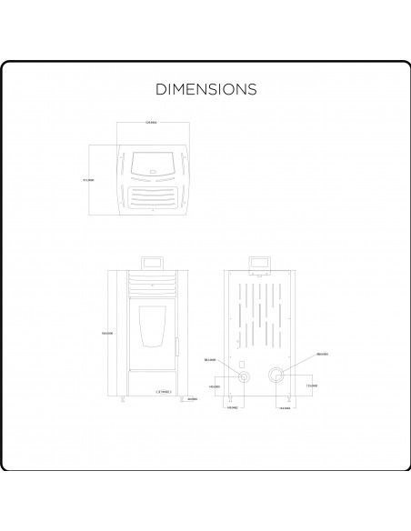 Stufa a pellet aria  10 kw