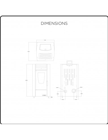 Stufa a pellet aria  8 kw