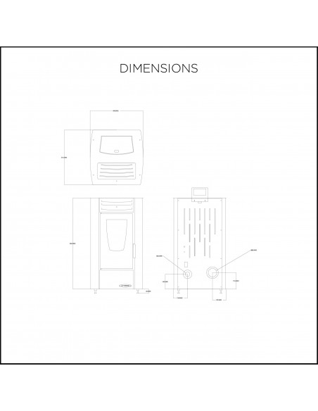 Stufa a pellet aria  6 kw