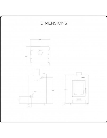 Termostufa a Legna 20 + 5 kW Modello Isotta