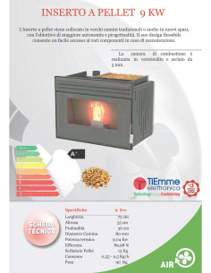 Inserto a Pellet 9 kW – Trasforma il Tuo Camino in una Fonte di Calore Efficiente 2