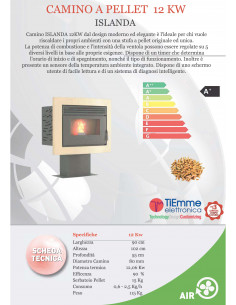 Islanda 12 kW – Camino a Pellet Verticale dal Design Unico 2