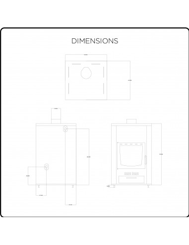 Stufa a Legna IDRO 27 + 6 kW modello Carina