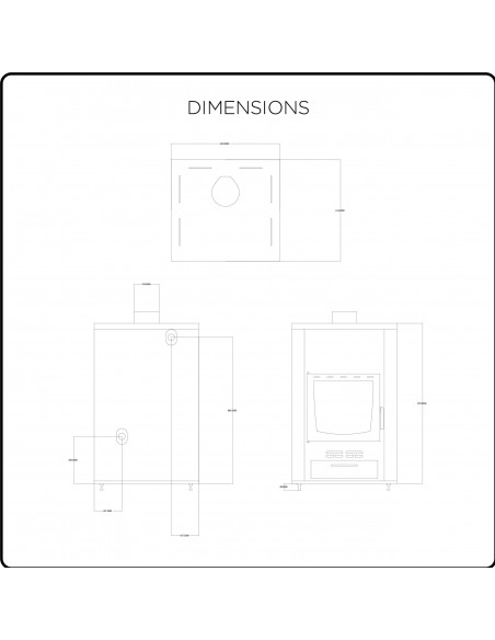 Stufa a Legna IDRO 27 + 6 kW modello Carina