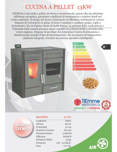 Giorgia 13 kW – La Cucina a Pellet che Riscalda e Cucina con Stile 2