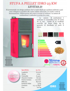 Levitas 16 + 7 kW – La Stufa a Pellet Idro Elegante, Potente e Intelligente 2