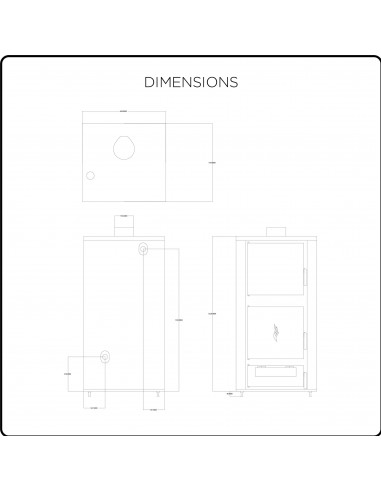 Caldaia a Legna da 40 kW – Riscaldamento a Radiatori, Trasformabile a Pellet  Modello Fiamma 40