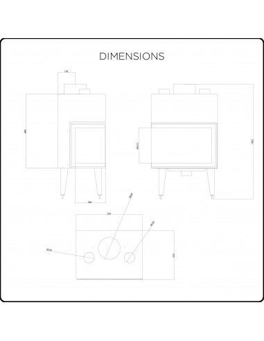 Eros ventilato 14 kw vetro ad angolo