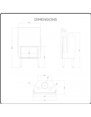 Camino Inserto Ventilato a Legna – 16 kW - Modello Marta
