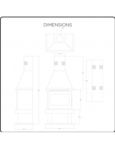 Camino Stufa Verticale a Legna Olessia – 17 kW