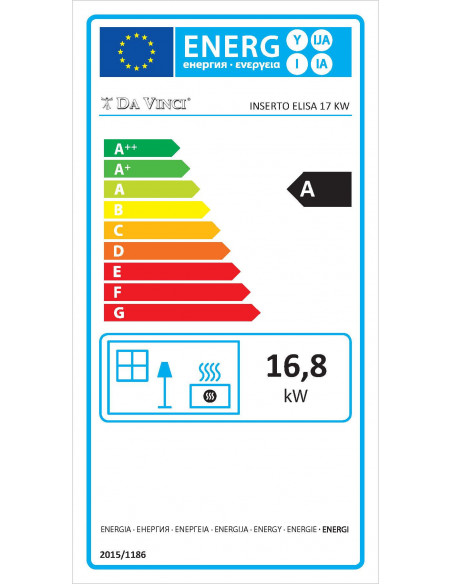 Camino Inserto Ventilato a Legna 17 kW – Porta Angolare modello Elisa
