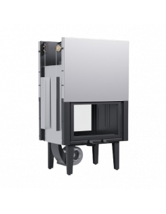 Inserto a Legna Ventilato Bifacciale da 16 kW con Porta Sali e Scendi modello Arisa