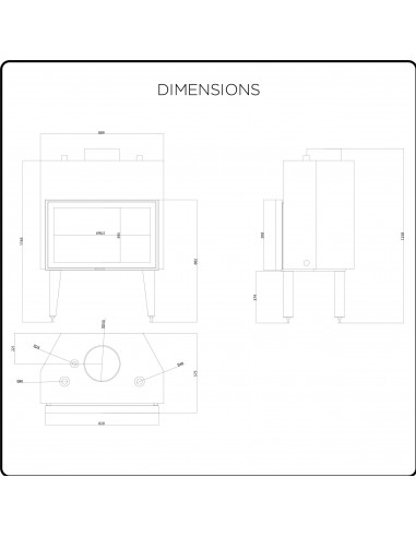 Inserto Camino IDRO 19 + 10 kW Modello Noemi