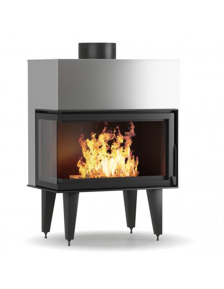 Inserto camino idro a legna 19 + 5 kw