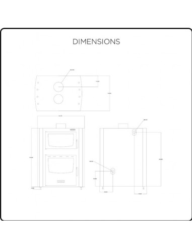Termostufa a Legna con Forno – 27 + 8 kW modello Colibis
