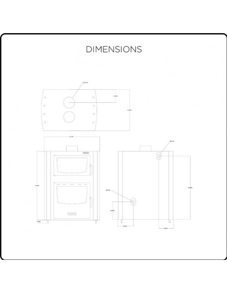 Termostufa a Legna con Forno – 27 + 8 kW modello Colibis
