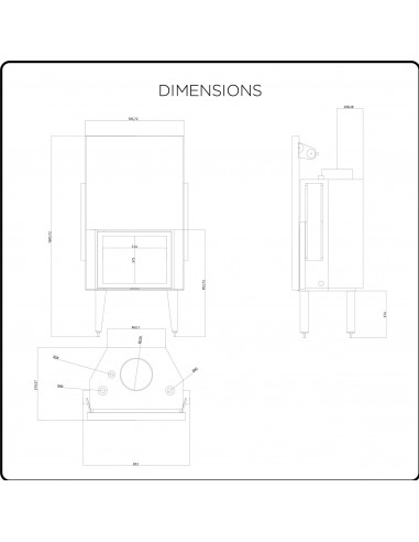 Inserto Camino IDRO Modello ELENA – 17 + 7 kW