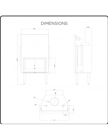 Inserto Camino Idro ELENA 19 + 10 kW