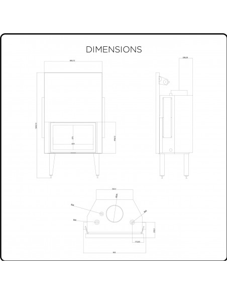 Inserto Camino Idro ELENA 19 + 10 kW