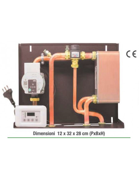 Linea kit idropellet 3 valvola anticondensa 30 kw