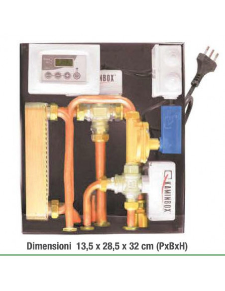 Linea kit idropellet 5 produzione ACS con valvola a 3 vie 14 kw
