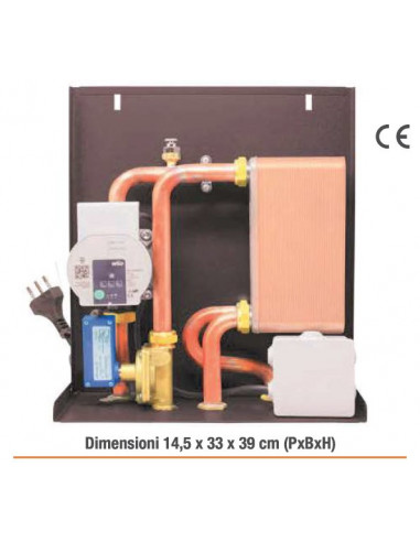 Linea produzione acqua sanitaria per puffer 40 kw