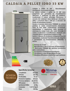 Caldaia a Pellet 33 kW – Modello Slim 2
