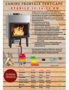 Camino Inserto Stabile 15kW – Alta Efficienza Aerotermica 2