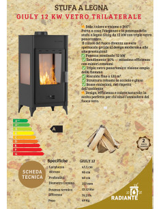 Stufa a Legna Classica Giuly 12 kW 2