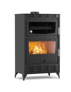 Stufa a legna ventilata Lucia da 20 kW con forno