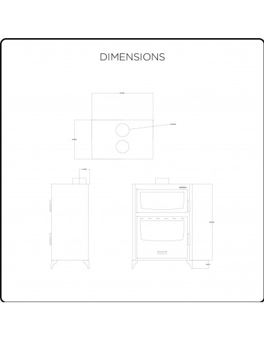 Stufa a Legna Ada con forno  18 kW