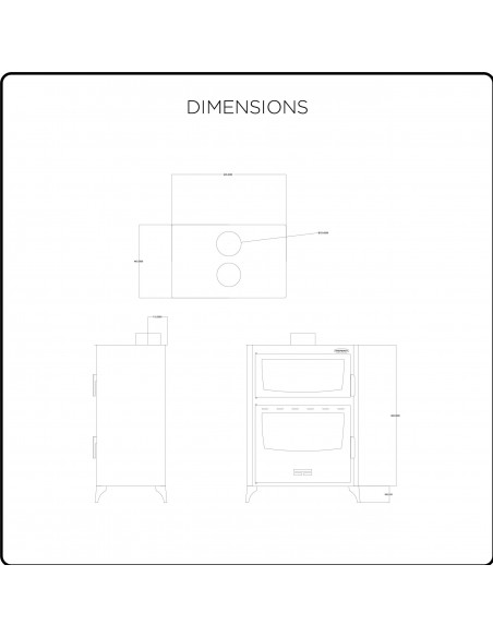 Stufa a Legna Ada con forno  18 kW