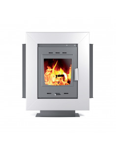 Stufa a legna ad angolo da 14 kW