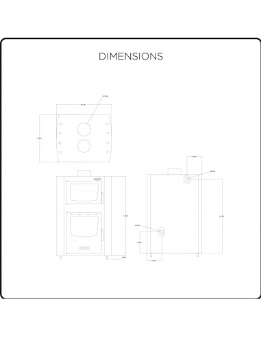 Termostufa a Legna con Forno Modello SIRMY 20 + 5 kW