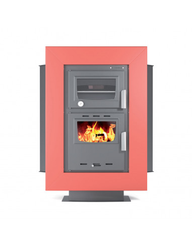 Stufa a legna con forno ad angolo  18 Kw